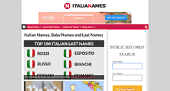 Desktop Screenshot of italianames.com