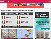 Tablet Screenshot of italianames.com